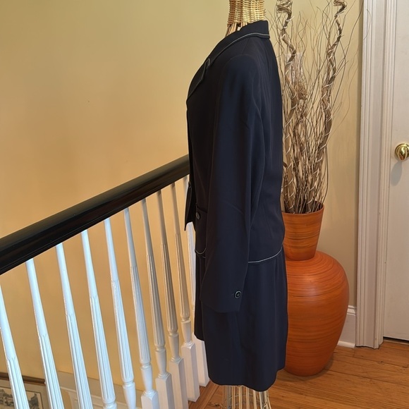 Escada Margaretha Ley black with white stitching dress and a blazer very classy - Picture 4 of 14